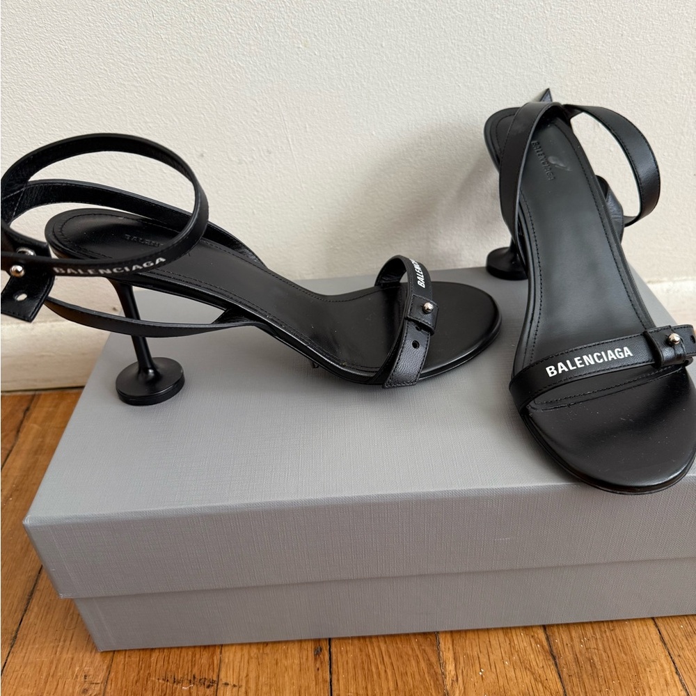 Black and White Afterhour Sandals - Picture 2 of 3